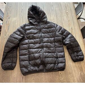 Lululemon Womens Packable Puffer Jacket Hooded Lightweight Full Zip Black Size 4